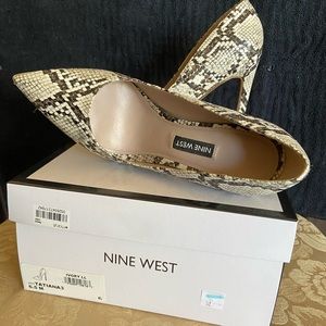 Nine West Tatiana3 high heels with box snake skin print
